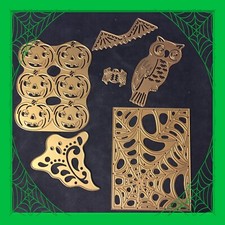 Anna Griffin SPIDERS SPECTERS Cut Emboss Dies - complete set Booooo 189