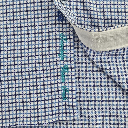 Robert Graham Mens Dress Shirt Long Sleeve Small Blue Plaid - Picture 5 of 12