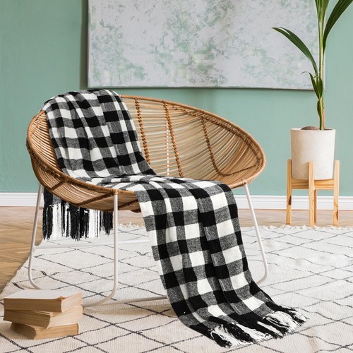 Coperte da lancio in ciniglia con plaid in nappa - Foto 2 di 14