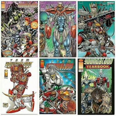 °TEAM YOUNGBLOOD #15-16-17-19-20 & Yearbook #1°US Image 1993 Rob Liefeld Auswahl