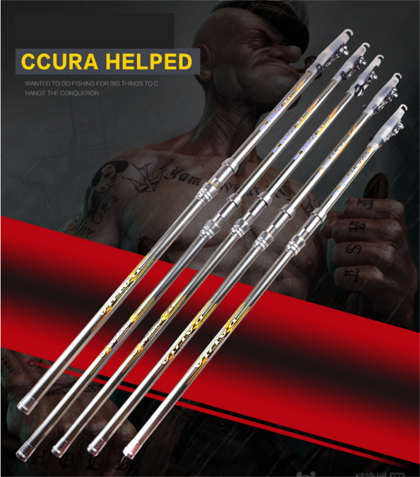 Telescopic long casting rod beach sea pier fishing rod casting weight