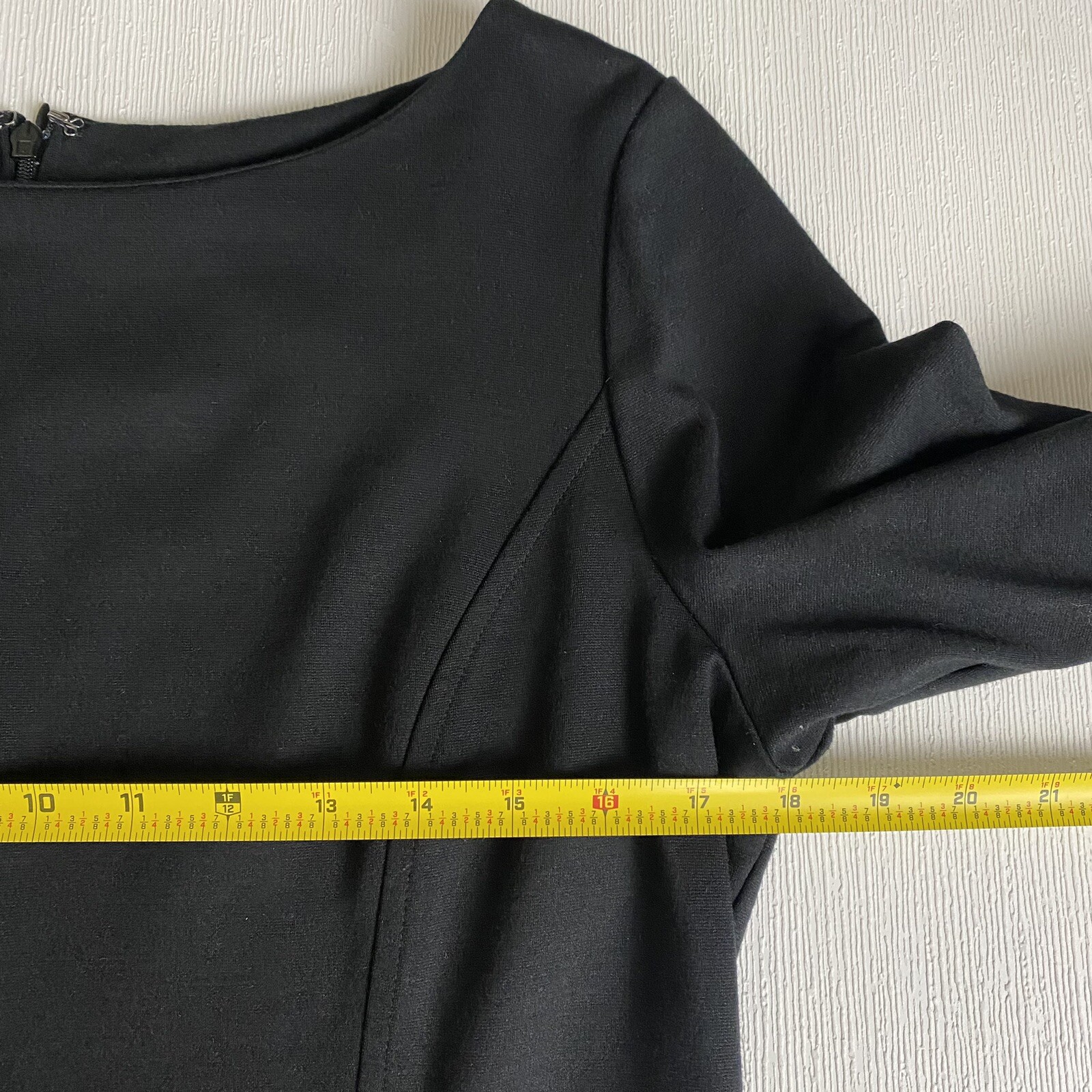 Talbots Woman’s Black Boat Neck Bell Sleeves A Line C… Gem