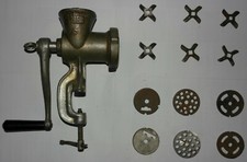 Vintage Mechanischer Kurbel Fleischwolf 1968 mit Extra Schneider aus UdSSR + TOP