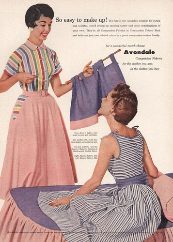 1954 Avondale Fabrics: So Easy to Make Up Vintage Print Ad - 第 1/1 張圖片