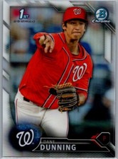 2016 Bowman Chrome Draft Picks 1st Bowman Refractor Dane Dunning #BDC-104
