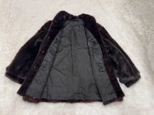 SAGAMINK fur coat Woman's Brown mink Size 11 Free Shippping from Japan