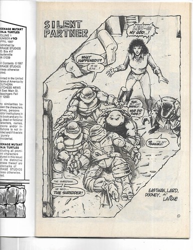Teenage Mutant Ninja Turtles #10, 1987, NEAR MINT, 9.4, 1st Print Vintage - Bild 2 von 3