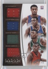 2014-15 Immaculate Quad Relics 43/49 Bruno Caboclo Marcus Smart KJ McDaniels 0c3