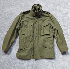 Vintage US Military M65 Field Jacket Coat Mens SM Vietnam OG107 60's Hood Lined