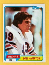 Dan Hampton 1981 Topps Rookie Football Card #316 - Chicago Bears HOF RC. rookie card picture