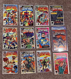 Lote de cómics de Marvel Comics Secret Wars números 1 12 incl CGC 9.4 #8 Spider Man