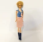 Vintage 1960s Barbie Bubble Cut Doll Mattel Japan Sailor Outfit & Boots Side Eye