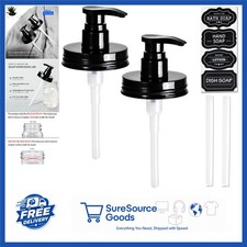Universal Pump Replacement for Regular Mouth Jar Soap Dispenser Lids 2 Pack