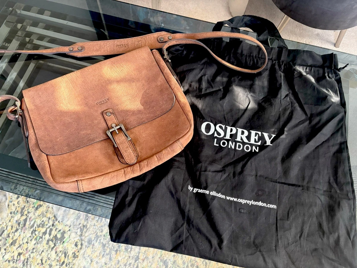 Osprey 'The Clayton' große Herren-Umhängetasche aus Leder Kuriertasche/Laptoptasche