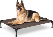 Elevated Dog Bed for Outdoor, Large Raised Dog Cot with Washable Mesh, Coolin...