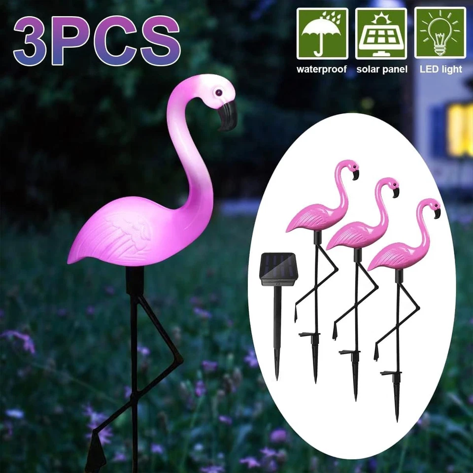Flamingo LED Solarleuchten Außen Solarlampe Gartenleuchten Solar Rasen Deko IP65 - Bild 4 von 4