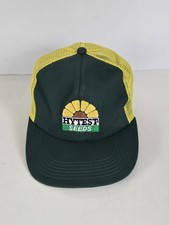 Vintage Hytest Seed Snapback Hat Trucker Cap AG Farm K Products Made In USA NOS
