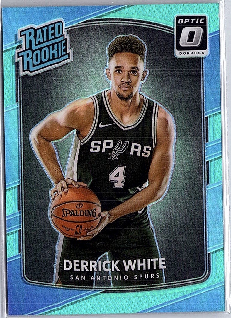 2017-18 Optic Derrick White Rookie Aqua Prizm 10/25  - Celtics Champ NM