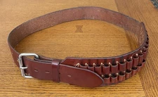 Triple K Brand Brown Leather Ammunition Belt 249-L C Men's Size 38-43”