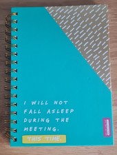 Funny Work Office Notepad Notebook I Will Not Fall Asleep In The Meeting