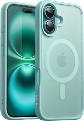 JETech Magnetisch Hülle für iPhone 16 Plus 6,7 Zoll  / MagSafe (Blaugrün)