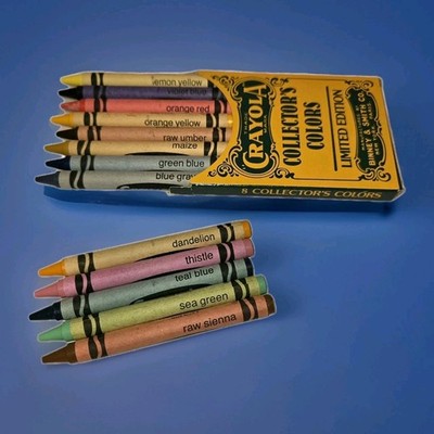 VTG Retired Crayola Crayons Lot Box 8 Limited Edition 5 Loose Pre-owned Unused