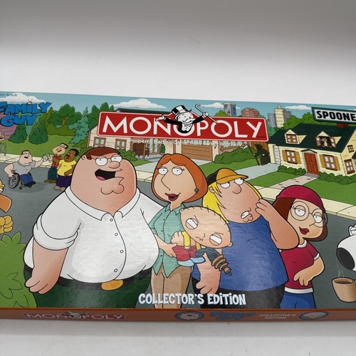Family Guy Monopoly Collector's Edition 2006 with 6 Pewter Tokens - COMPLETE