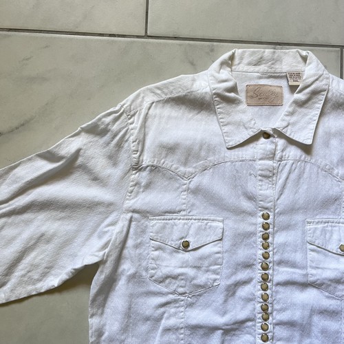 Scully Shirt Womens 2XL Western Pearl Snap Button Down Long Sleeve Embossed - Picture 3 of 14