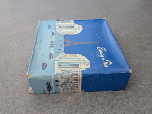 Juego de talco, cubo de baño y jabón vintage Bourjois noche en París - trío raro - Imagen 20 de 24