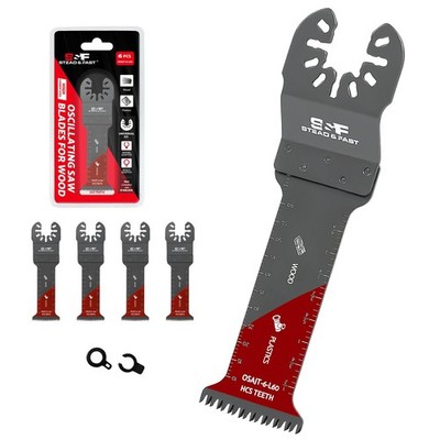 6 PCS Extra-Long Oscillating Tool Blades for Wood, Japanese Teeth Curved Edge...