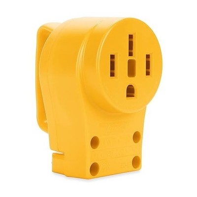 50 AMP Female Replacement Receptacle, YELLOW