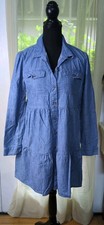So Women's Medium, Chambray Lightweight Denim Button Up Long Sleeve Dress