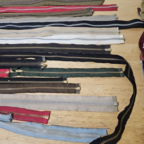 Lot Vintage Zippers- 13 Talon -1 Scovill - 1 YKK & Pile Of Parts/Pieces -Sewing - Picture 13 of 23