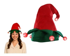 Light Up Elf Hat for Adults Ugly Sweater Christmas Hats Santas Costume Accessory