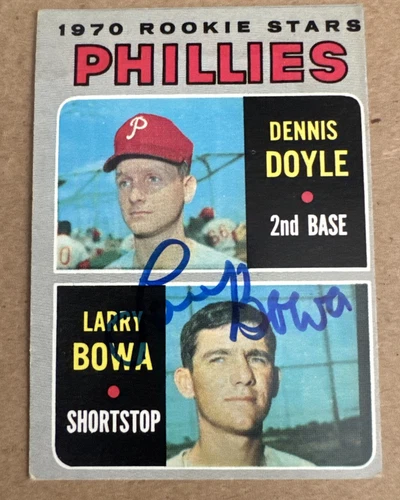 LARRY BOWA 1970 Topps #539 Autographed Signed Auto RC PHILADELPHIA PHILLIES