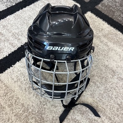 Bauer IMS 5.0 Combo Black Ice Hockey Helmet Size S w/ Bauer Profile S/P