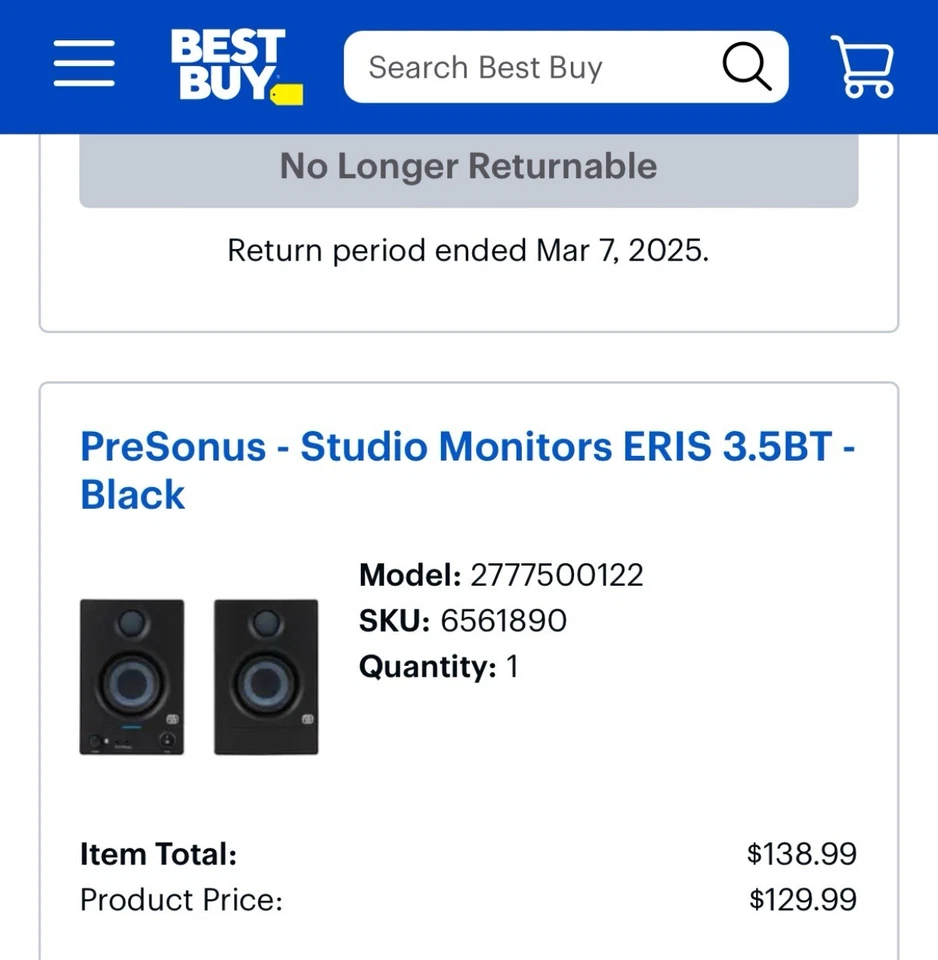 Par de altavoces Bluetooth negros para monitor de estudio PreSonus Eris 3.5 nuevos con etiquetas Foto 4 de 4