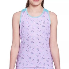 Prince Youth Girls Printed Tennis Tank Top Purple/Blue Size Small NWT MSRP 30