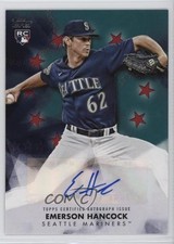 2024 Topps Series 1 Baseball Stars Red 6/25 Emerson Hancock #BSA-HAN Auto 9e1