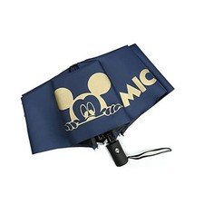 Finex Mickey Travel Compact Auto Folding Golf Umbrella with Auto Open Blue MM