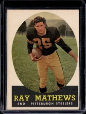 1958 Topps #78 Ray Mathews Pittsburgh Steelers EX-MINT (wax stain on back)