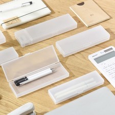S/M/L Pencil Case Frosted Stationery Storage Box Stationery Case  School Office