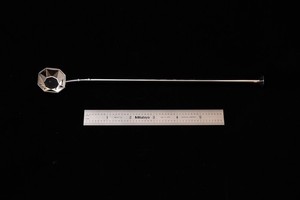 Tiffany Facets Cocktail Spoon in Brass with Silver Plate in original packaging