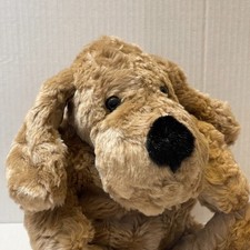 Chosun Dog Plush Furry Brown Puppy Long Floppy Ears Black Nose Sitting 11" Lovey