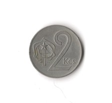 1975 Czechoslovakia - 2 Koruny - 577 - Copper Nickel - 6g