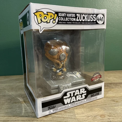 Star Wars: Empire Strike Back - Zuckuss -  Exclusive Funko  #441 NEW DAMAGED BOX