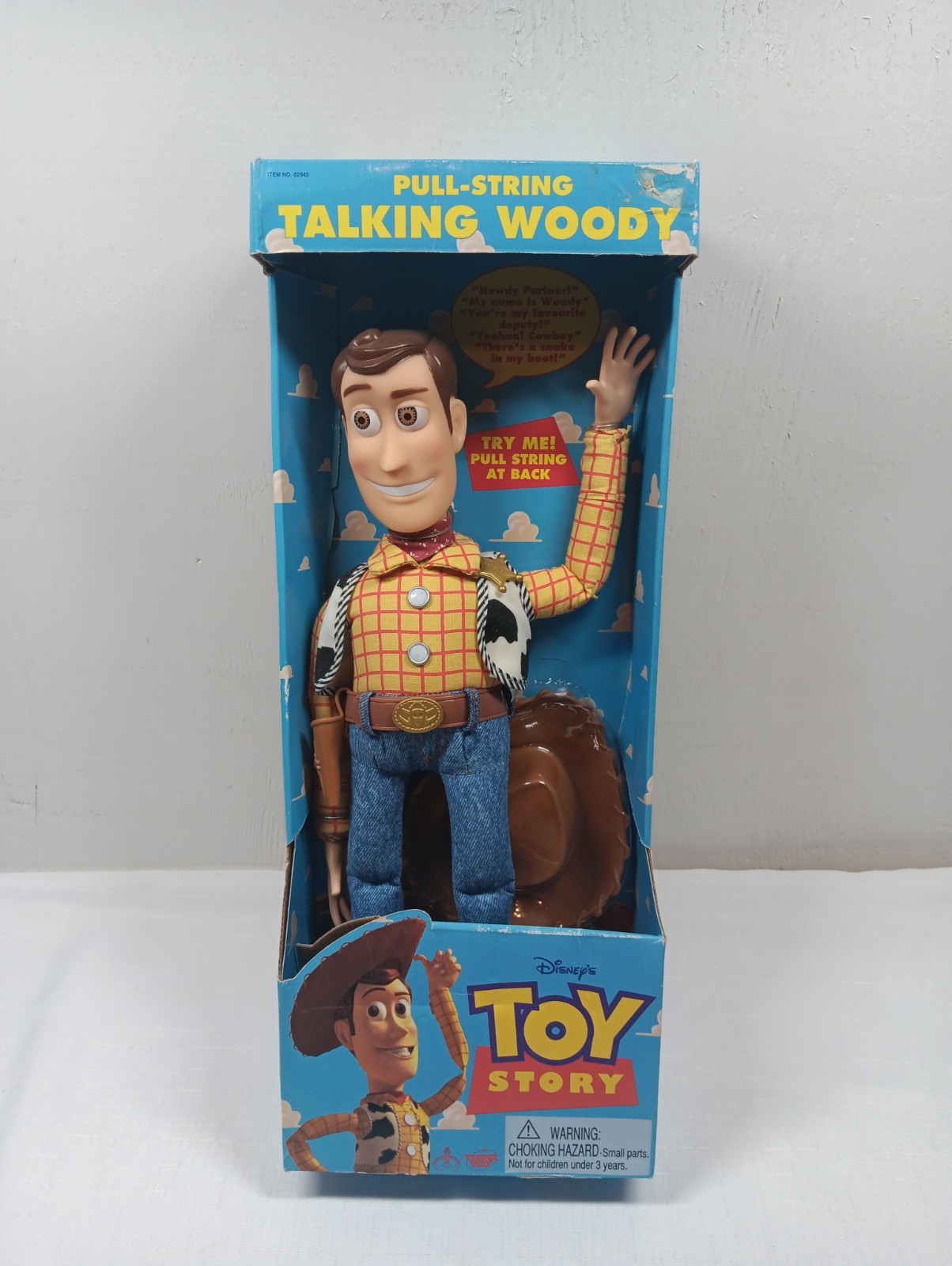 VTG Think Way Toy Story Pull-String Talking Woody In Original Box - Doesn't Talk