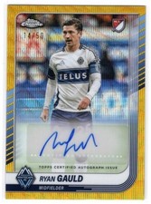 2025 Topps Chrome MLS Ryan Gauld Gold Wave Refractor Auto Autograph Card /50