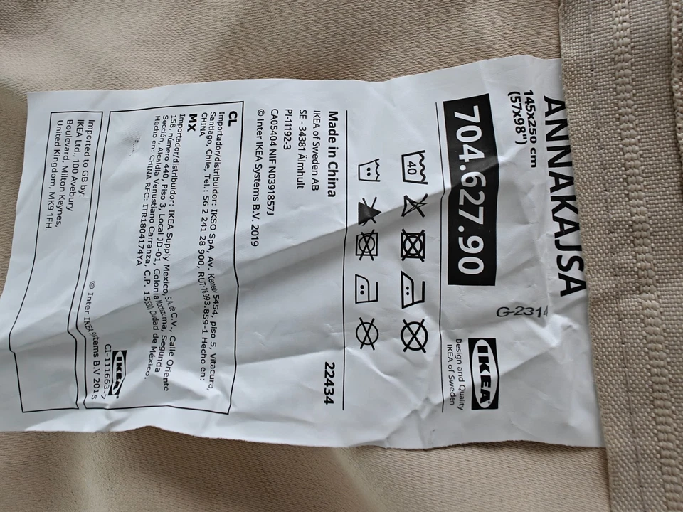 ANNAKAJSA Cortinas Oscurecedoras Habitación, 1 Par, Beige/IKEA, 57x98" Foto 3 de 3