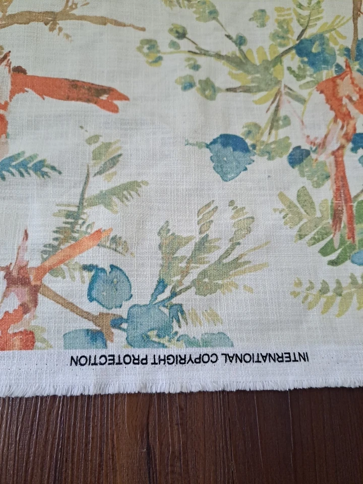 TELA COVINGTON Y DISEÑOS MULTI PÁJAROS PATRÓN FLORAL TELA 57"×26" Foto 2 de 4
